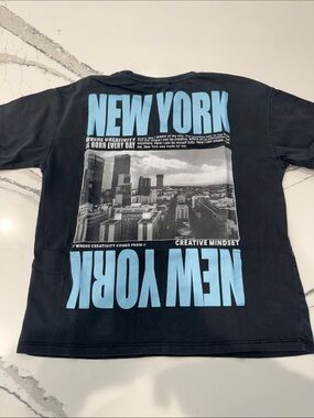 Zara Kids Cotton Tshirt New York Creative Mindset Size 6-7